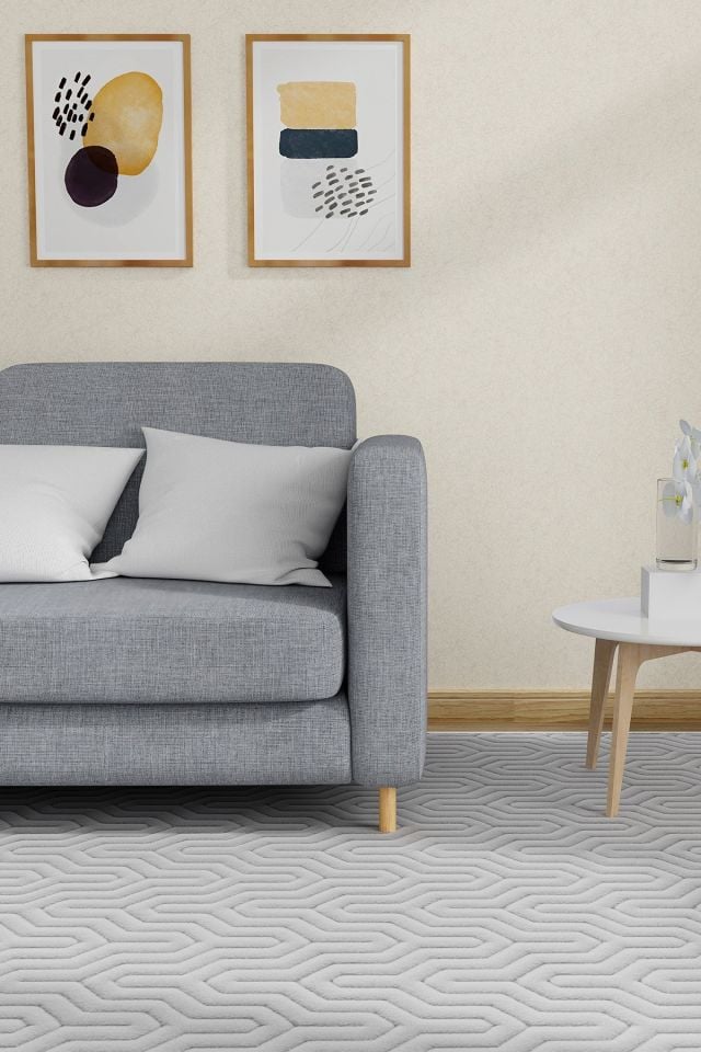Buhalı Happy 03 Gri Modern Salon Halısı