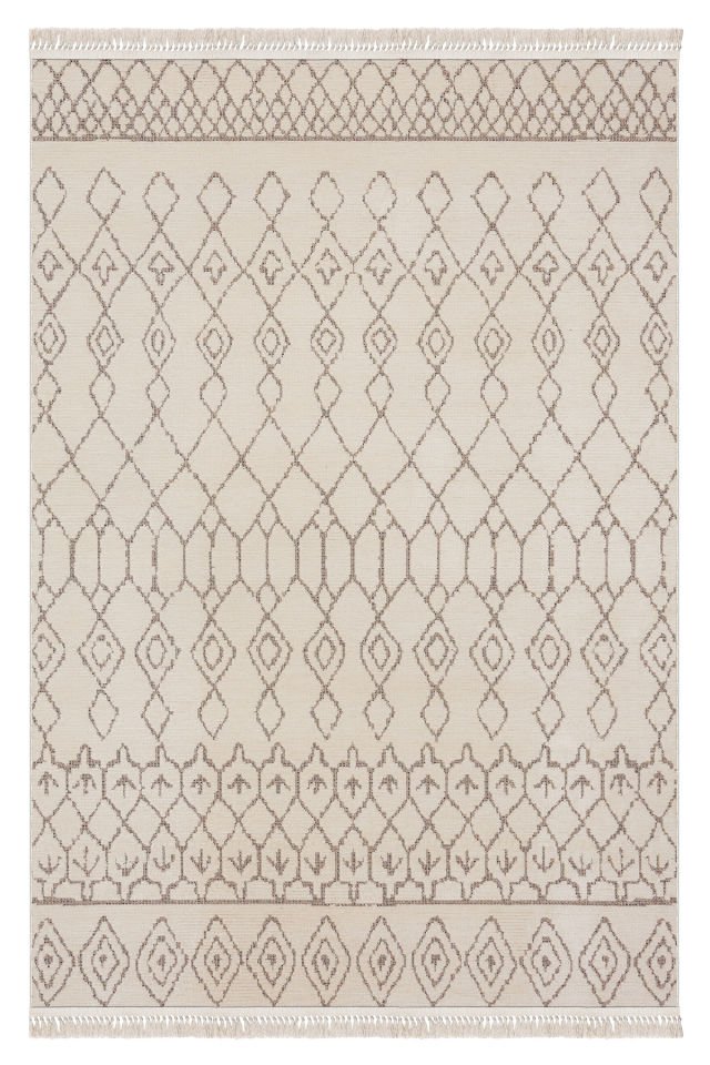 Buhalı Garden Soft 02 Krem Salon Oturma Odası Yatak Odası Koridor Makine Halısı